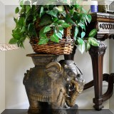 DG04. Ceramic elephant stand. 22.5”h